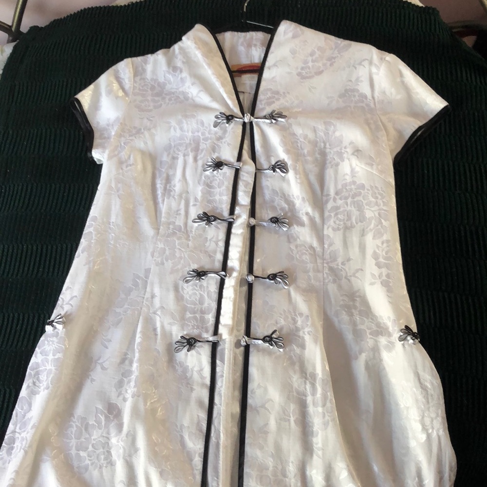 Short white dress asian inspired